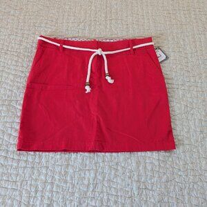 Cambridge Dry Goods Chino Mini Skirt, size 10, color red